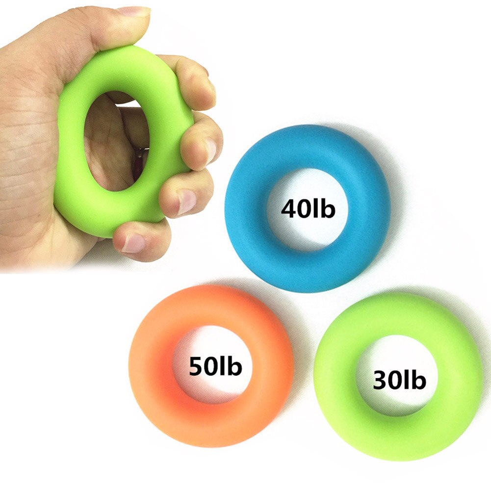 Silicone Strength Finger Hand Grip Muscle Power Training Rubber Ring Exerciser Gym Tools SEC88