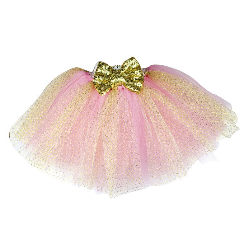Baby Goud Roze Tutu Rok En Gouden Kroon Hoofdband Set Voor Eerste Verjaardag Outfit