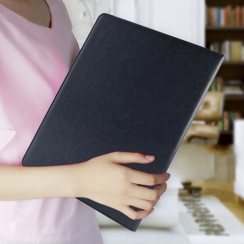 Office Supplies Business Style Leather Document Folder with 30-pages A4 Note Pad &amp; Calculator