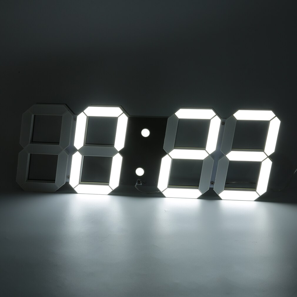 Grote 3D Moderne Digitale Led Wandklok 24/12 Uur Display Timer Alarm Home Prachtig Ontworpen Duurzaam Prachtige