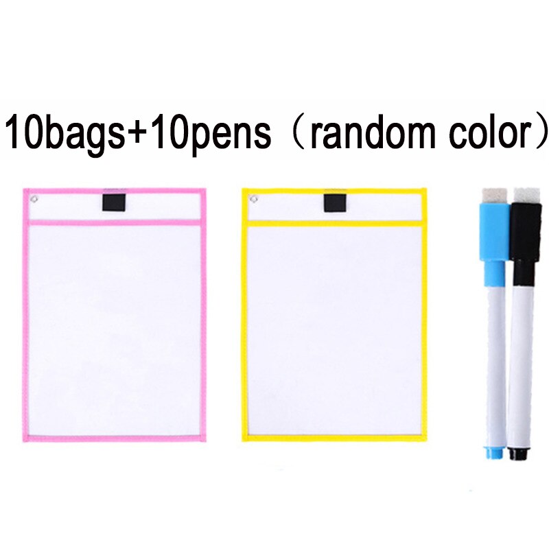 2/4/6/8/10 transparente pincel seco bolsa niños tablero de dibujo DIY dibujo para pintar para colorear aprender educación juguetes para niños de: 10Bags 10Pens
