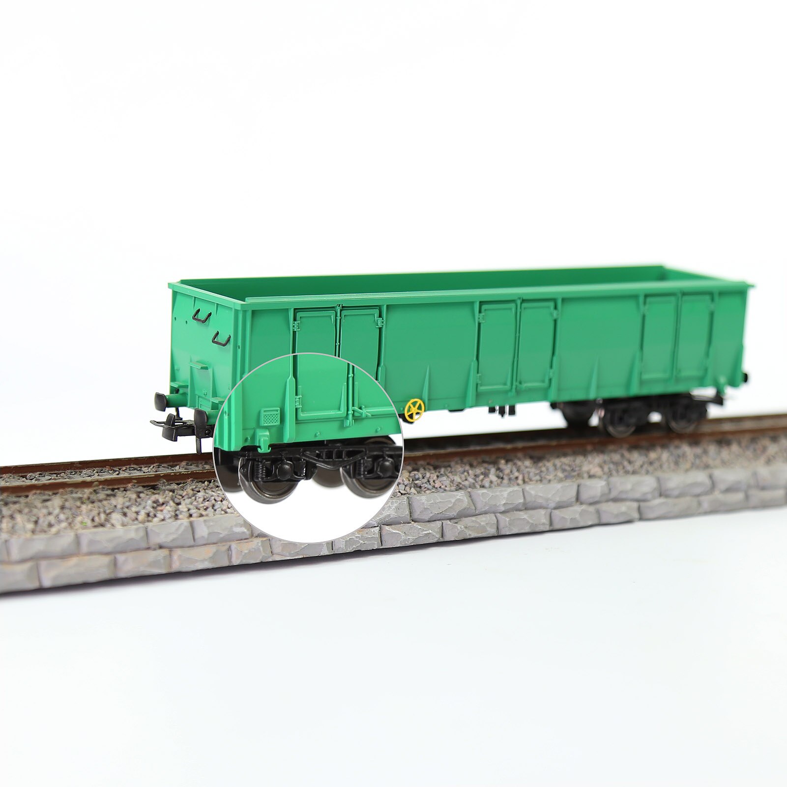 2pcs Model Train HO scale 1:87 High Rim Psyllium Bogies 36&quot; Metal DC Wheels EU Style HP0687