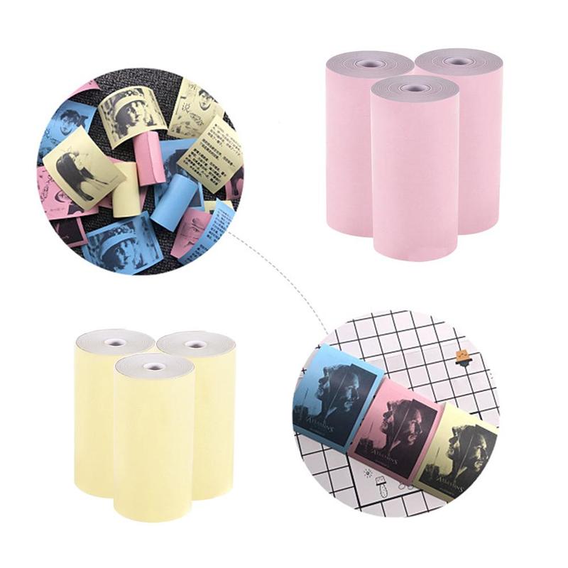 3 Rolls/5 Rolls 57*30mm Color Printer Paper Printing Thermal Paper Self-drying For Peripage Paper Film N6G6
