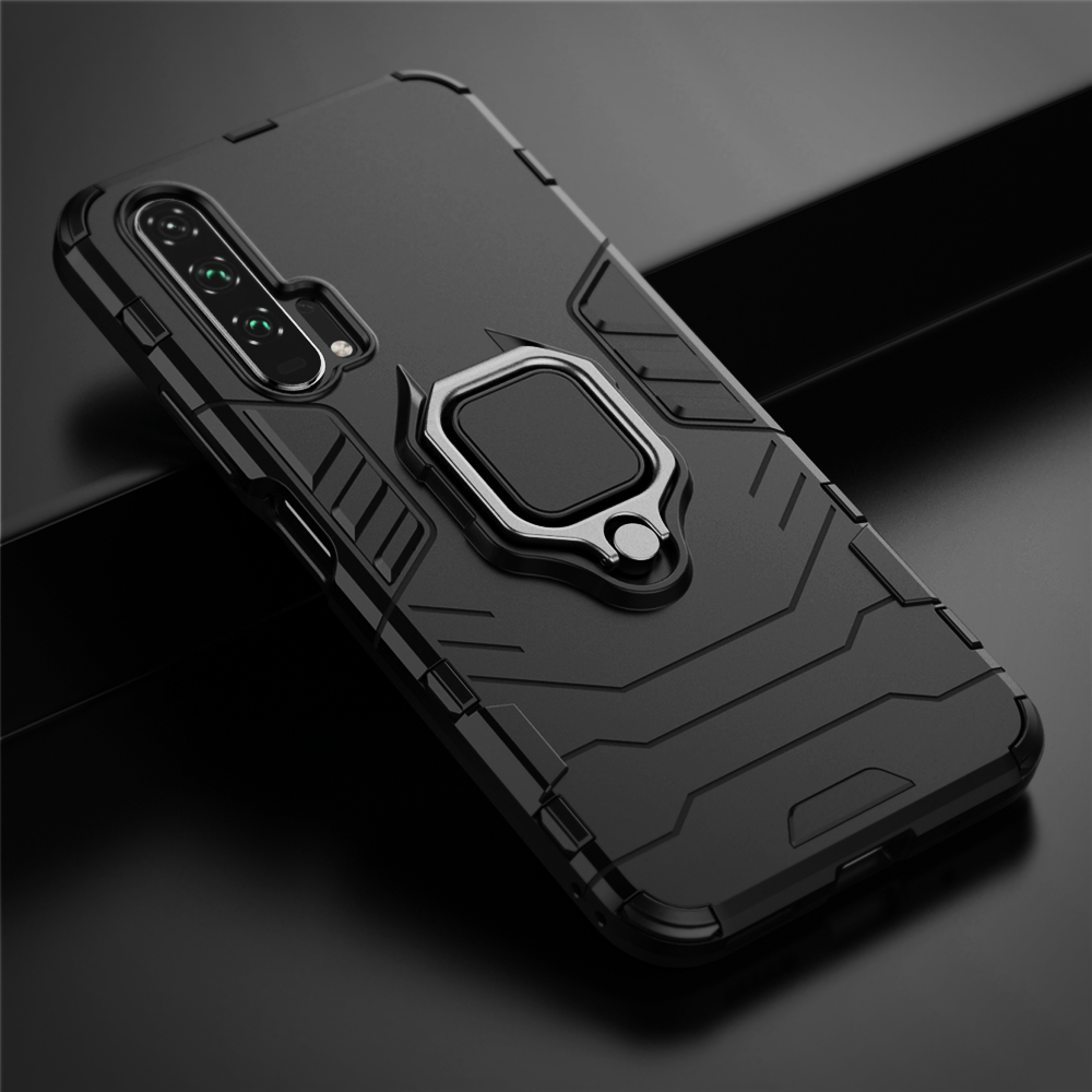 Caso armadura à prova de choque para huawei honor 20 pro caso anel titular suporte telefone capa traseira para huawei honor 20 honor20 pro 20pro capa