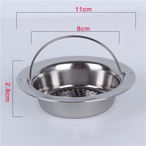 2PCS Sink Strainer Filter Portable Stainless Steel 4.5"Diameter Bathroom Sewer Floor Slag Kitchen Strainer Accessories Tool Iron: Default Title