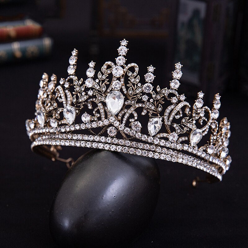 Wedding Hair Accessories Zirconia Rhinestones Tiaras and Crowns Crystal Headband Women Brides Pageant Prom Diadem Bridal Jewelry
