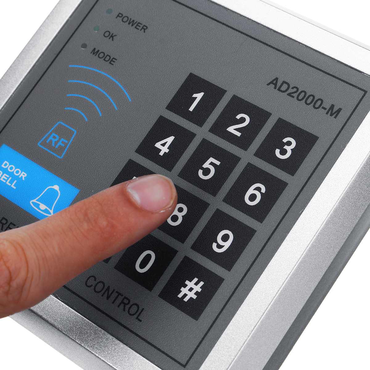 RFID Code Lock with Fingerprint Access Control Swipe Access System Key Set 125KHz for Home Office Security