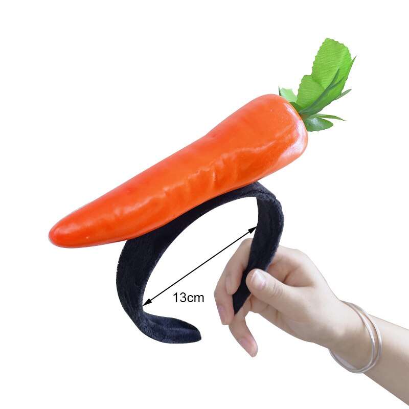 Diadema de zanahoria divertida para mujer, cintas para el pelo de verduras para mujer, bandana bonita para lavar la cara, accesorios para el cabello,