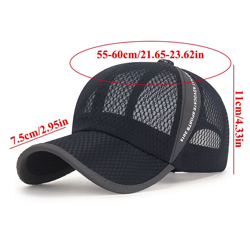 2022 neue männer Mesh Baseball Cap Atmungsaktiv Sommer Caps Papa Hut Outdoor Angeln Hüte Knochen Gorras Hysterese Trucker Cap