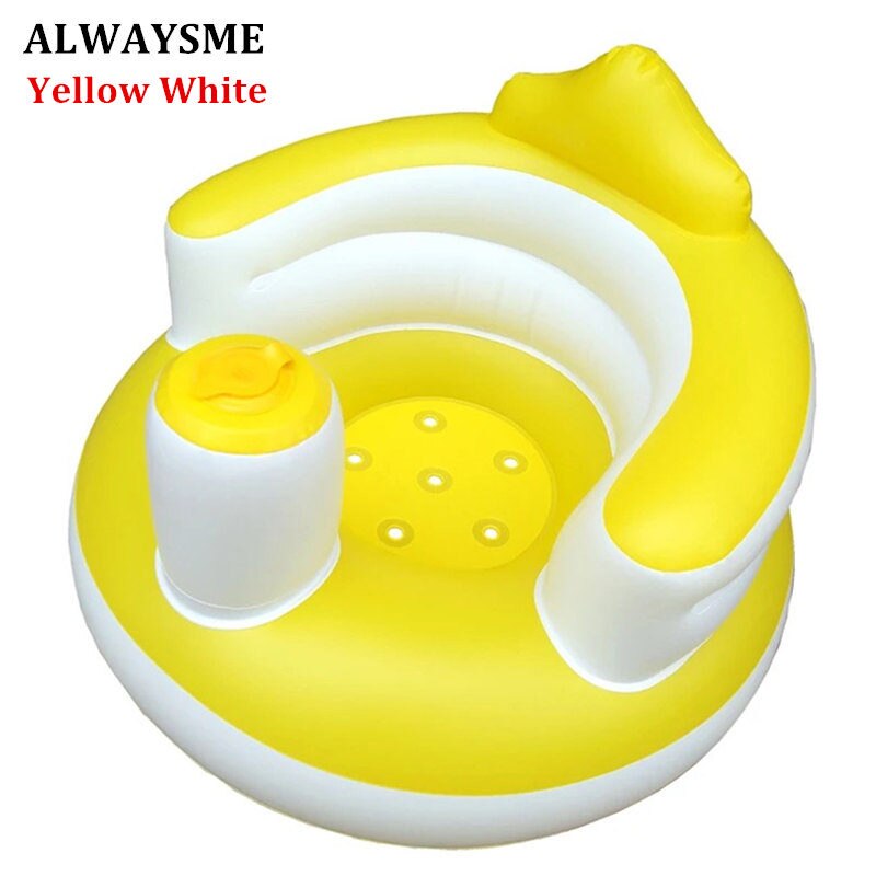 Silla de bebé inflable ALWAYSME, asientos portátiles, sofá: Yellow White