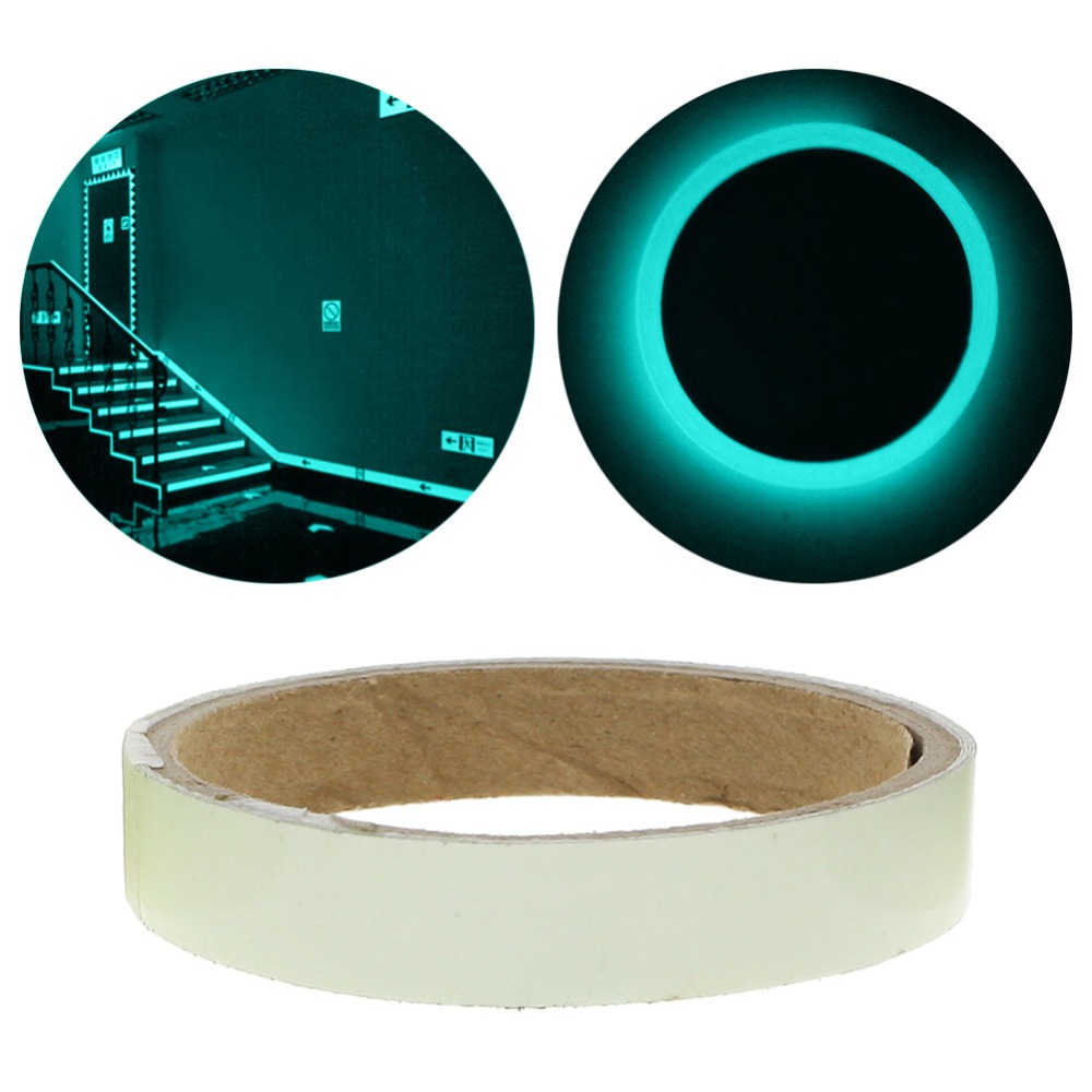 5cm * 1m luminoso fluorescente notturno autoadesivo bagliore nel buio nastro adesivo sicurezza sicurezza decorazione domestica nastro di avvertimento
