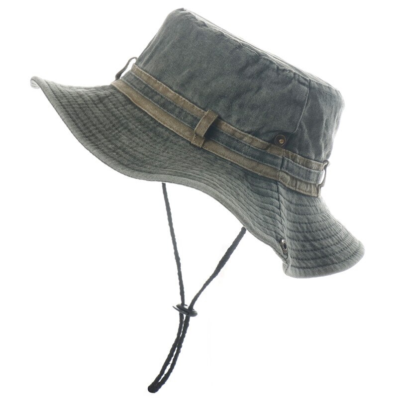 Camoland Zomer Uv Bescherming Zon Hoeden Voor Vrouwen Mannen Katoen Brede Rand Emmer Hoeden Mannelijke Outdoor Wandelen Vissen Hoeden: Army Green