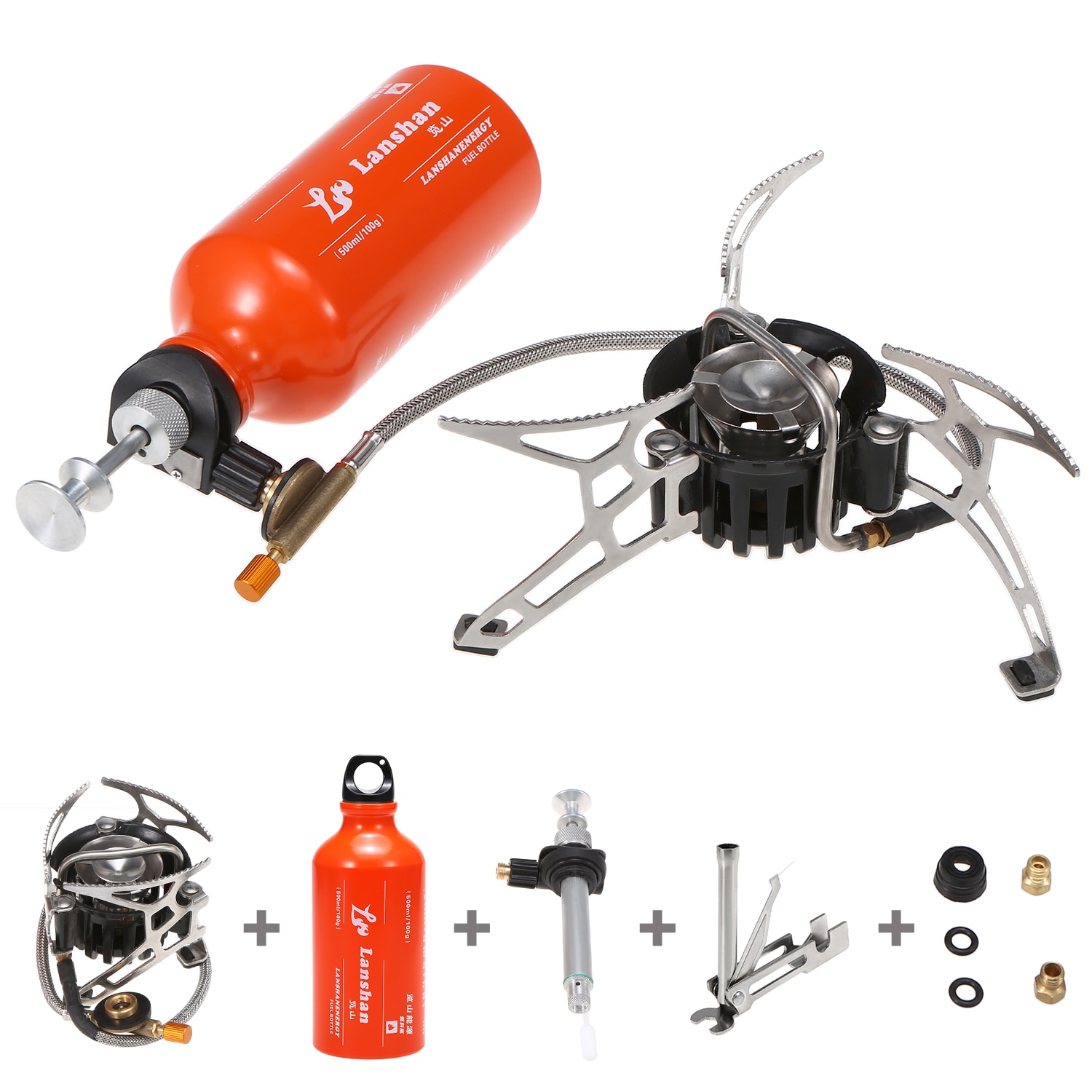 Réchaud de Camping à essence, multi-carburant, préchauffage d&#39;huile/gaz, cuisinière de Camping en plein air, pique-nique, équipement de randonnée, à essence