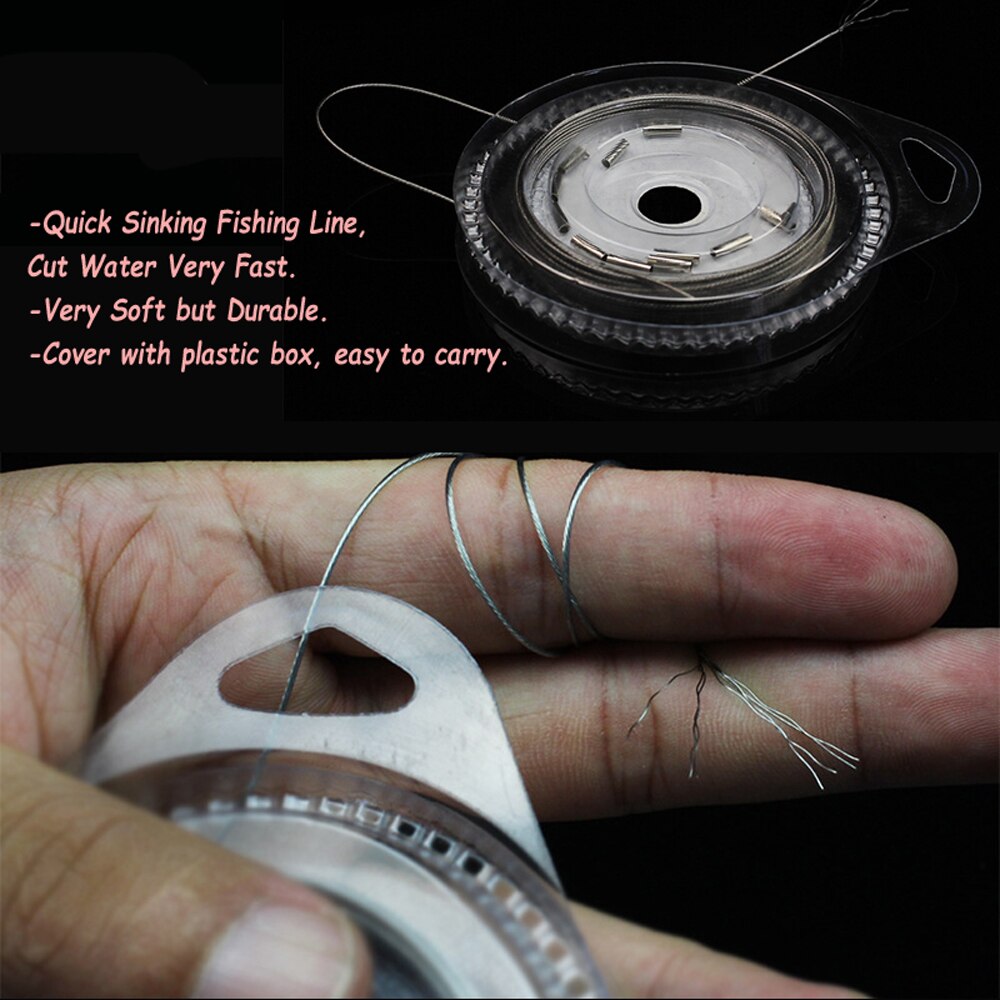 10M 7 Strands Braided Stainless Wire Fishing Line Rigging Material Leader Coating Jigging Wire For Freshwater and Sea Fishing