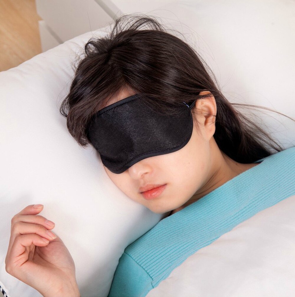 1pc sovande ögonmask svart handtvättbar rent silke vadderad skugga överdrag reseavslappningshjälp  g817