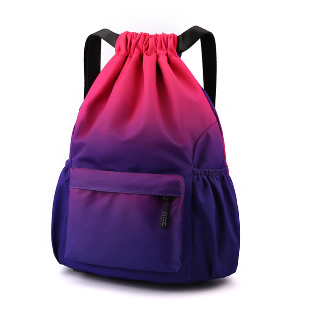 Drawstring Backpack Water Resistant Sports Gym Bag Drawstring Bags Swim Backpack for Men Women: 16 inches / Red