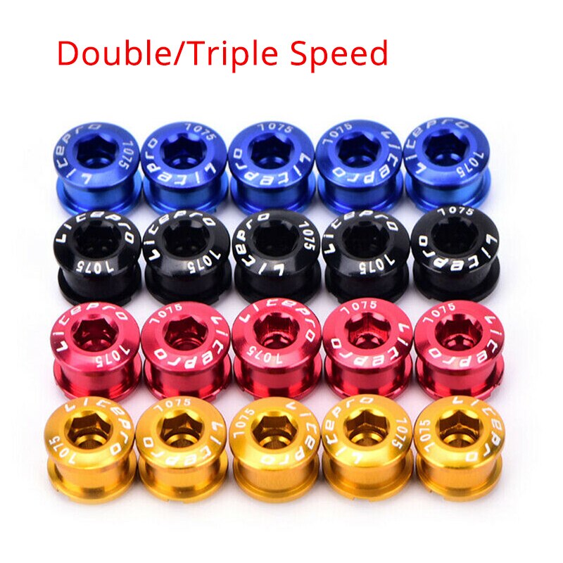 5Pcs Litepro 8.5Mm Mtb Kettingblad Bouten Double/Triple Speed Disc Aluminium Fiets Crankstel Bouten Mountain Road fietsen Onderdelen