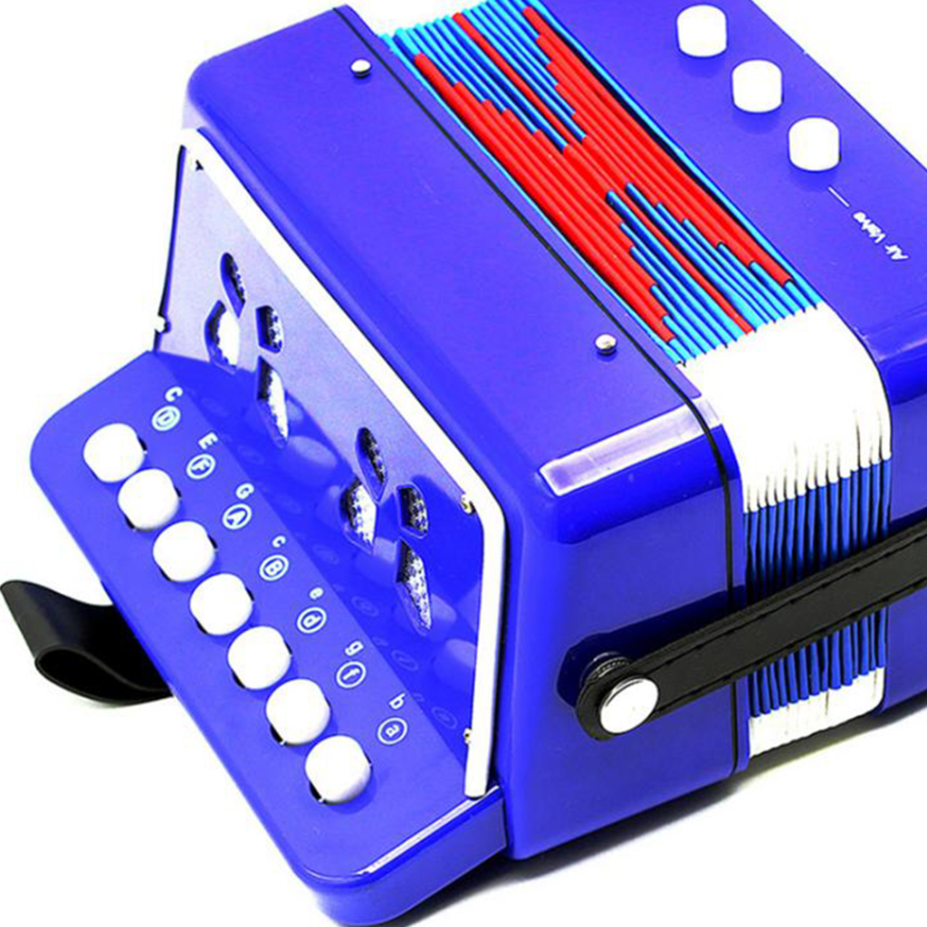 Kids Accordion Music Collection Accordion Premium Educational Music Toy Blue