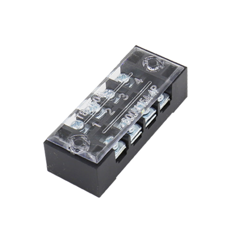 1PCS 15A 600V Dual Row Strip Barrier Screw Wire Connector Fixed Wiring Board TB1503/4/5/6/8/10/12 Terminal Block: TB-1504