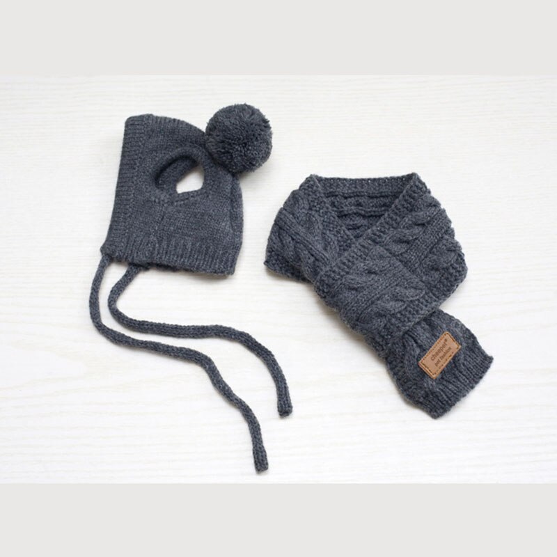 Mini chapeau d&#39;hiver tricoté pour animaux | Ensemble écharpe pour chiens, produits pour animaux de compagnie, Cosplay amusant, bonnet pour chien Chihuahua, accessoires pour chiots: GRAY / S