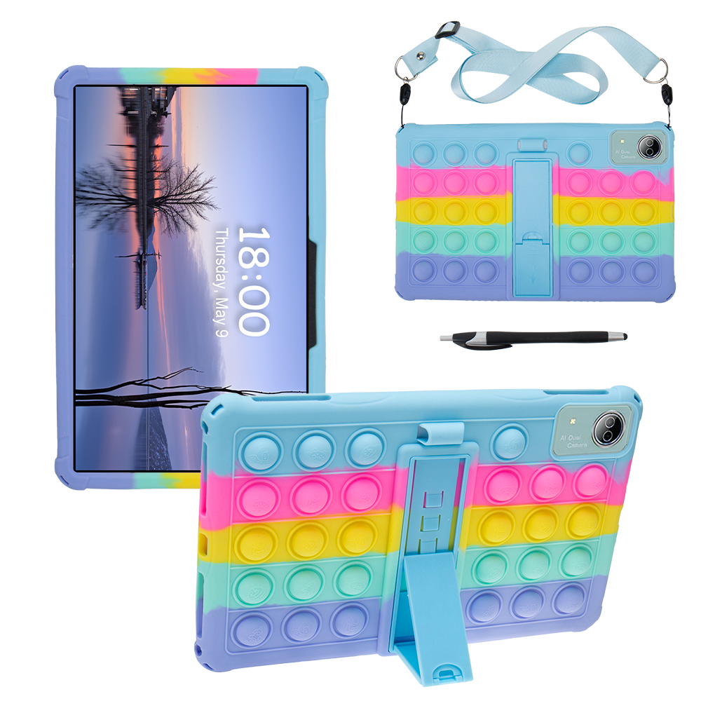 Para Teclast T60 Plus T60AI funda para tableta de 12 pulgadas funda con soporte Ajustable funda de silicona suave con burbujas