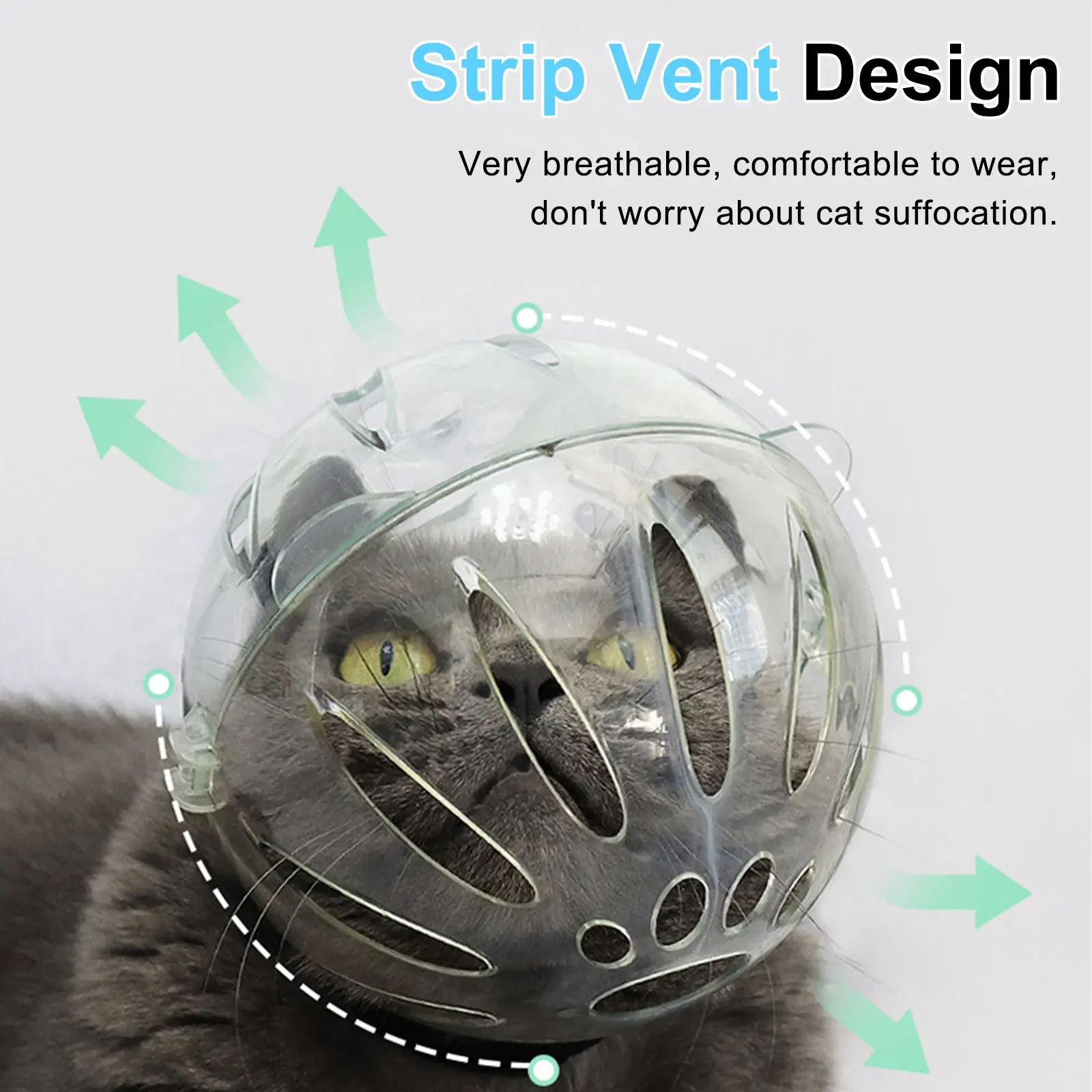 Kat Snuit met 4 Stuks Poot Cover Anti Bite Ademende Ruimte Kap Katten Helm Voorkomen Katten Kleine Honden Bijten voor Grooming
