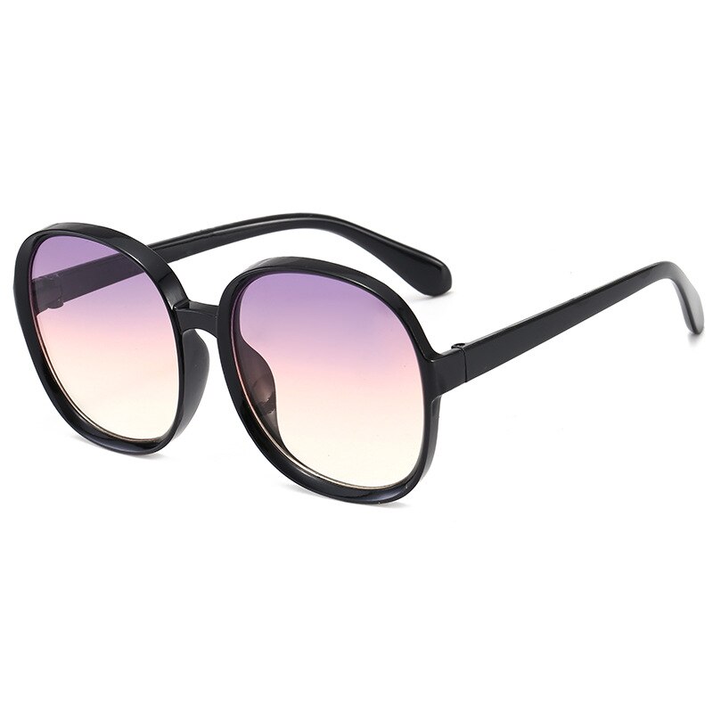 Runda retro solglasögon dam vintage solglasögon dam lyxmärke glasögon för kvinnor/män oculos de sol feminino: Lila rosa