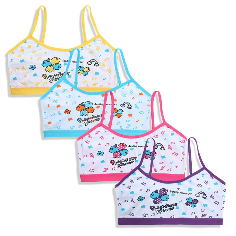 Piger bh undertøj lingeri børn teenagere teenage ung teenager 8-14 år studerende bomuld tegneserie print undertøj toppe