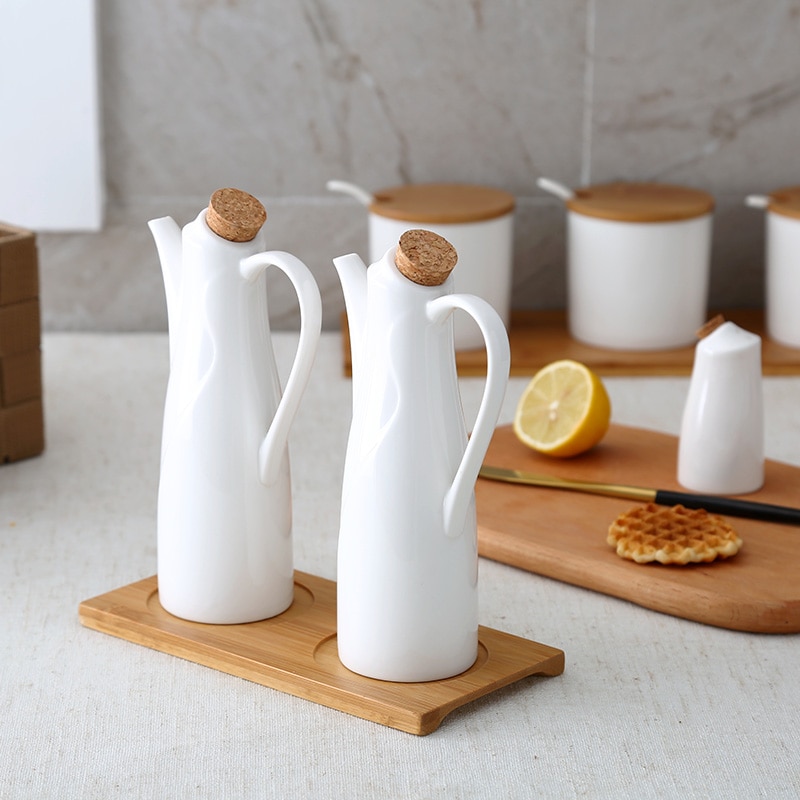 Bouteille de Sauce soja en céramique | Bouteille de vinaigre, ustensile de cuisine, pot à huile, tasse d'huile d'art, Pots de vinaigre, salière de cuisine