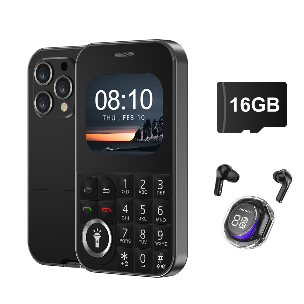 SERVO V9 kleine kaart mobiele telefoon Dual SIM stand-by zaklamp Magic Voice Speed Dial Retro camera Kleurrijke draagbare functie telefoon: Bruin