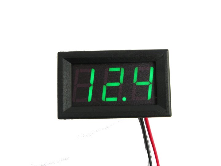 LED display Digital Voltmeter Ammeter DC 100V 10A Blue Red Amp Dual Digital Volt Meter Current Gauge Car Current Monitor Tester: DC4.5V-30.0V Green