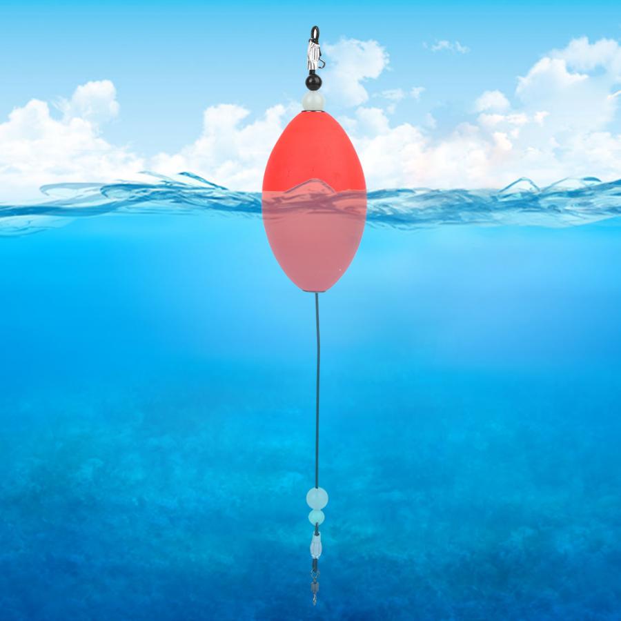 1Pc Fishing Float EPS Sea Float Red Oval Appearance with Steel Wire Sea Fishing Float Carp Fishing Tackle Accessory