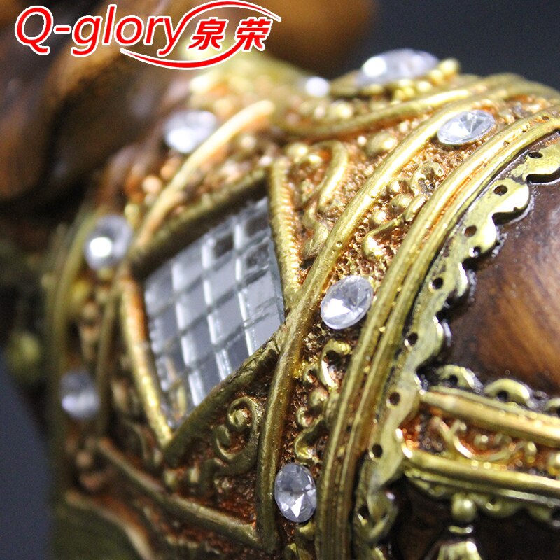 Resin Elephant Figurines Souvenir Trunk Up Fengshui Lucky Elephant crafts Garden Decoration Living Room Ornaments