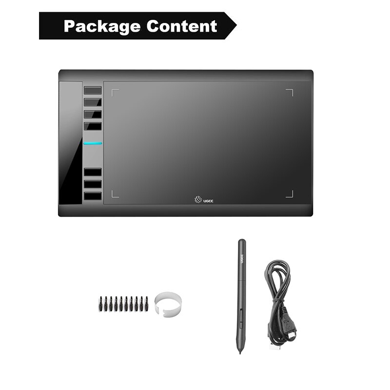 10x6 Inch Graphics Tablet For Drawing&amp;Painting, 8192 Levels Digital Pen Tablet for OSU / Writing Online Education-UGEE 708/WACOM