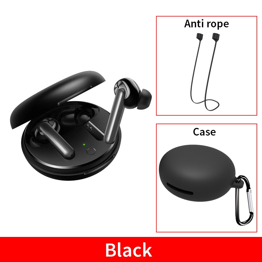 Oppo enco  w31 tws -kuulokkeet bluetooth 5.0 -kuulokkeet, matalan latenssin, langattomat nappikuulokkeet, 25 mah, ipx 4 -kuulokkeet find  x2 x2 pro ace 2 -puhelimelle.: Lisää musta kotelo b