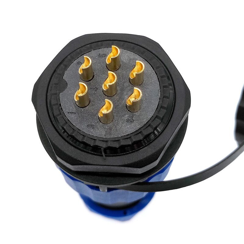 SP28 Straight waterproof IP68 connector 2 pin 3/4/5/6/7/9/10/12/14/16/19/22/24/26Pin Threaded socket