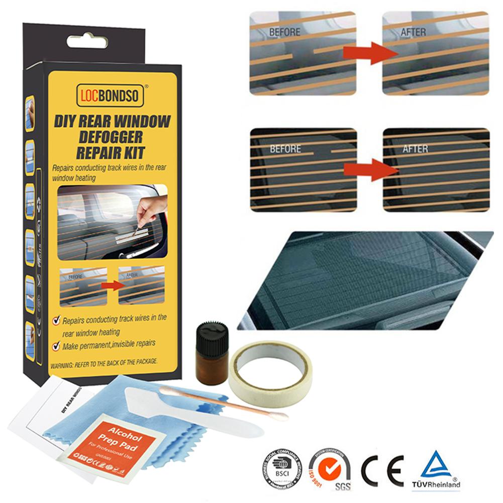 Kit de reparación de desnebulizador de ventana trasera de coche, reparación de línea de niebla de vidrio de ventana trasera automática, líneas de rejilla desnebulizadora rota,