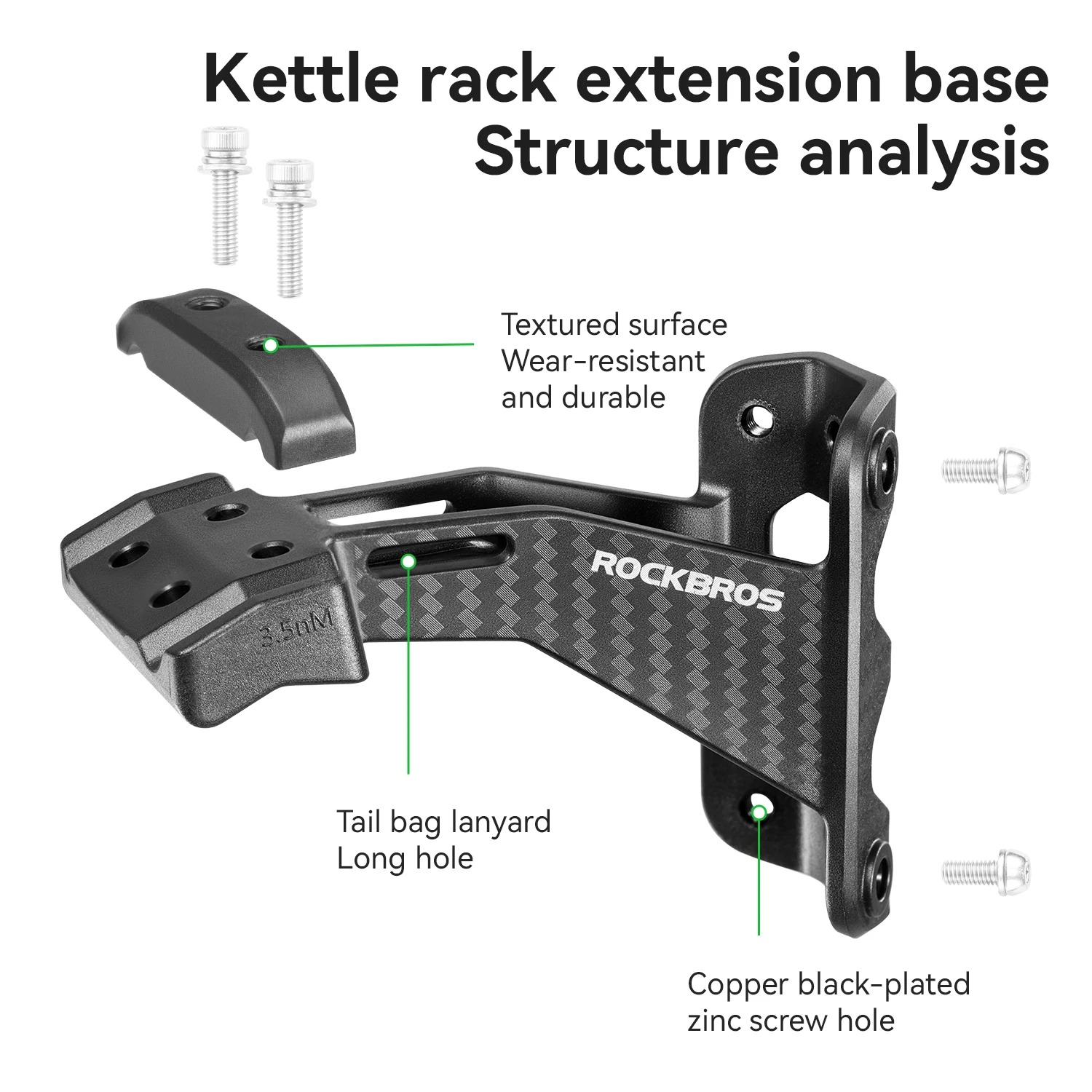 ROCKBROS Bicycle Saddle Bottle Cage Rear Saddle Dual Water Bottle Cage Adapter Extension Holder for Road MTB Bike Saddle Mount