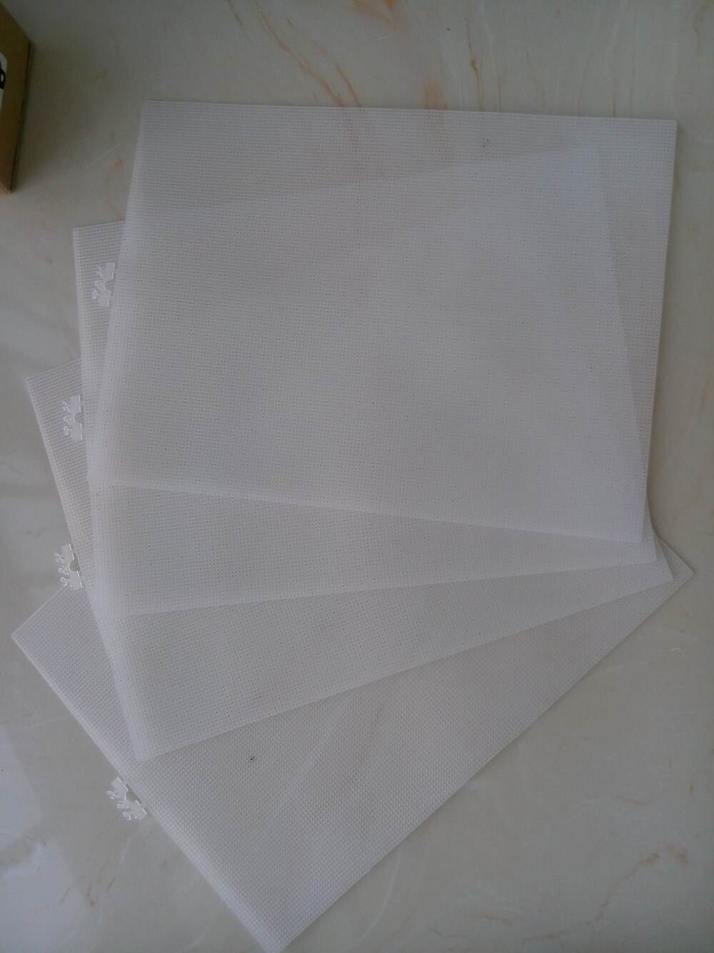 Top 14ct tela de lona de plástico transparente para punto de cruz, adornos, campanas de viento, campanillas de viento, , 28 x 21cm