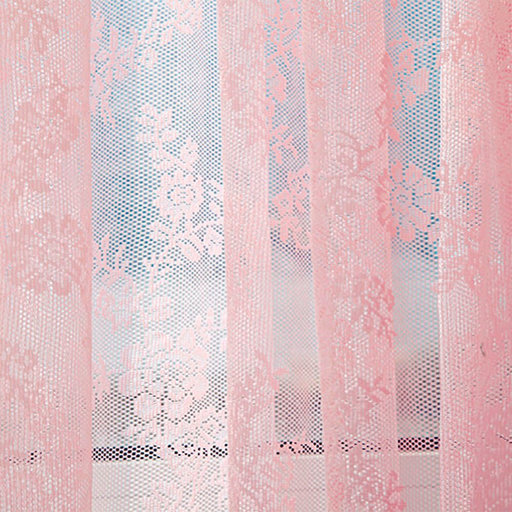 embroidered flower screens European-style voile Tulle Sheer for the bedroom living room curtains window curtains FD