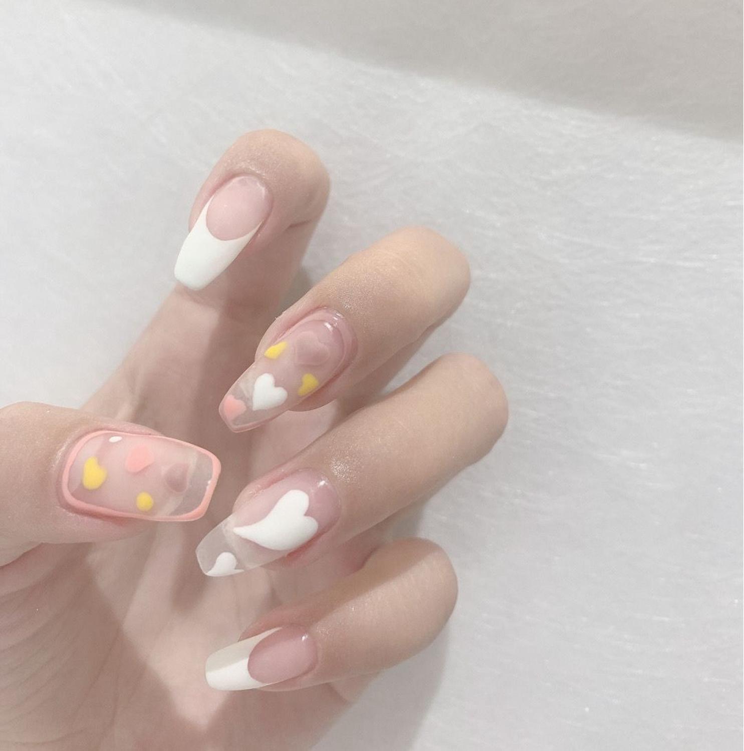 Faux ongles à pression avec colle, de Style 3D, 24 pièces