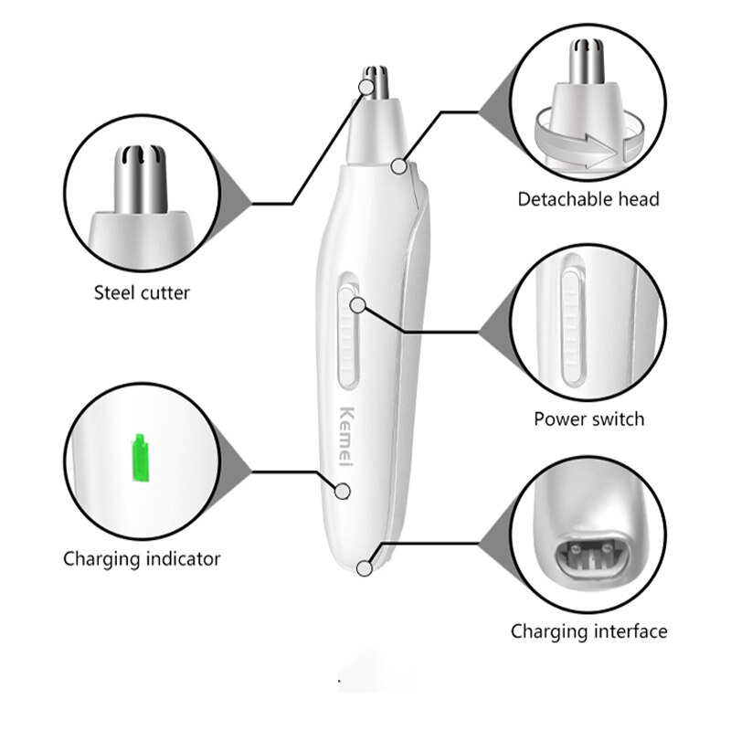 5in1 rechargeable electric nose hair trimmer men grooming facial kit beard trimer facial eyebrow trimmer nose ear shaving