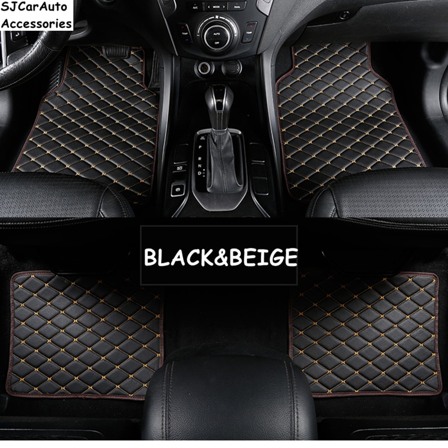 SJ Universal car floor mats leather for Jaguar F-pace XJ XF XE XK I-PACE XFL XEL E-PACE ALL Years