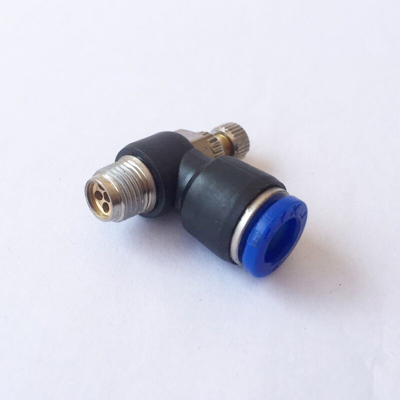Pneumatic Speed Flow Controller 8mm 6mm 10mm 12mm OD Hose Tube 1/4&quot;BSP 1/8&quot; 3/8&quot; 1/2&quot; Male Gas Airflow Limit Valve Quick Fitting