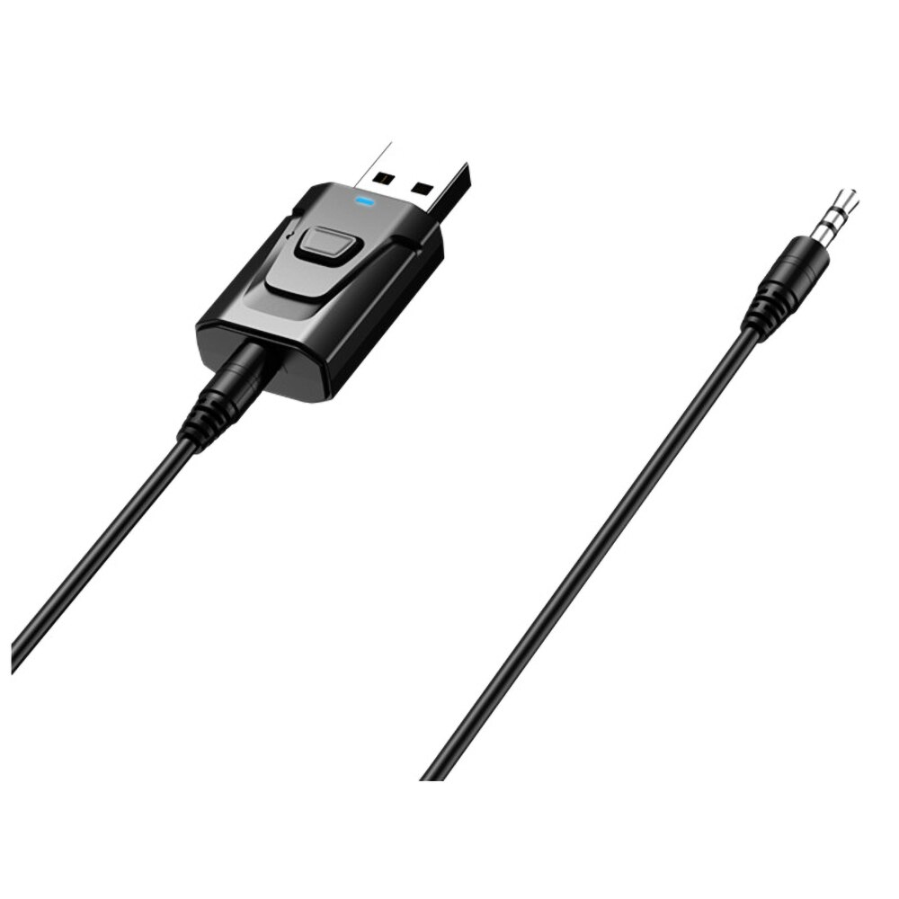 2 in 1 Bluetooth 5.0 Adapter Receiver Transmitter Adapter 3.5mm AUX Hifi Stereo Mini Adapters for PC TV Car Speaker with Button
