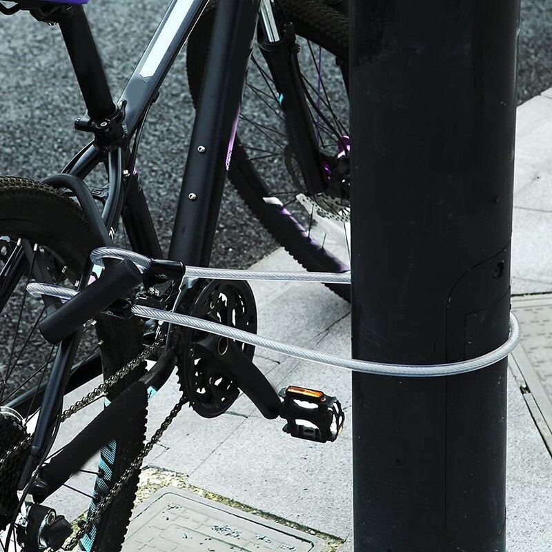 Heavy Duty Security U Cable Bike Lock with 1.2M Flex Bike Cable for Road Bike Mountain Bike Electric Bike Folding Bike