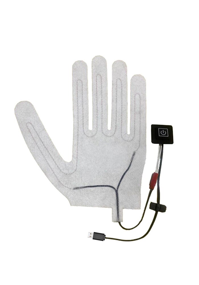 Neue 1Pc Fünf-Finger Handschuhe DC Elektrische Heizung Pads Lithium-Batterie Energie Versorgung Drei-geschwindigkeit Thermostat Schalter heizung Blatt