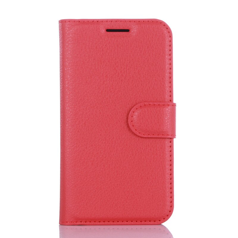 Mobile Case For Huawei Y6 Pro Y6pro Flip Leather Cover Huawey Y6 Pro Enjoy 5 TIT-AL00 Protective TPU Shell Phone Case Funda: Red