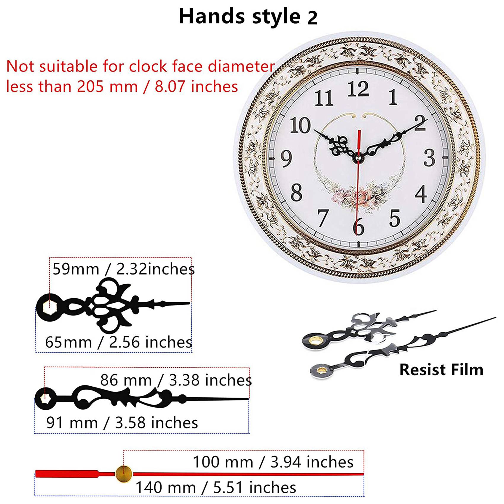 DIY Quarz Pendel Uhrwerk mit 2 Paar Zeiger Wand Quarzuhr Reparatur Werkzeug Teile Ersatz