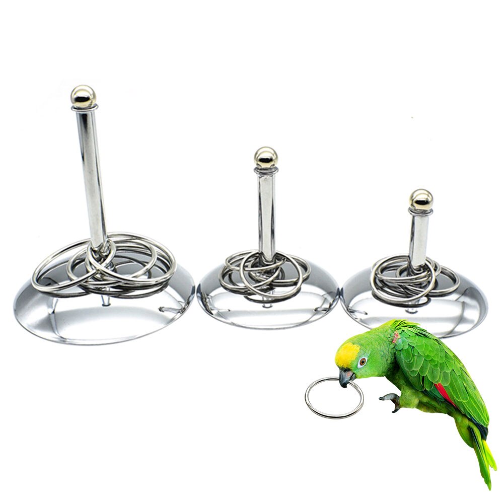 Bird Toy Bird Skills Desktop Toy Training Stacking Ring Toy Set Foraging Toy Gym Playground Activity Cage Foot Bird Toy